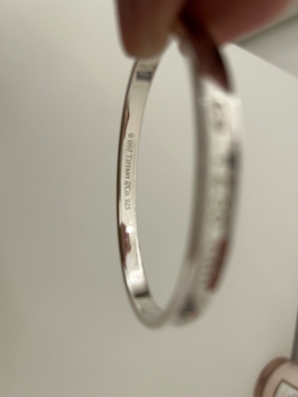 Tiffany & Co. Sterling Silver Bangle with Tiffany Blue Pouch - Picture 5 of 5